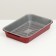 Medium toilet with a mesh of 36 x 26 x 6.5 cm, gray/burgundy