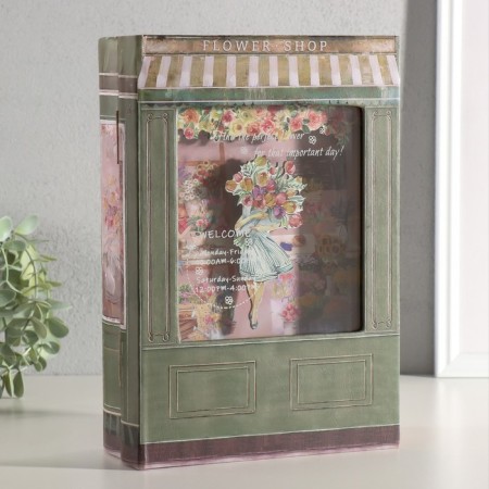 Broke Broke tree, leatherette, light "Flower shop" 28x19x7.6 cm