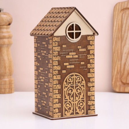Tea house "Opener", 10x9x20 cm, birch bark-1
