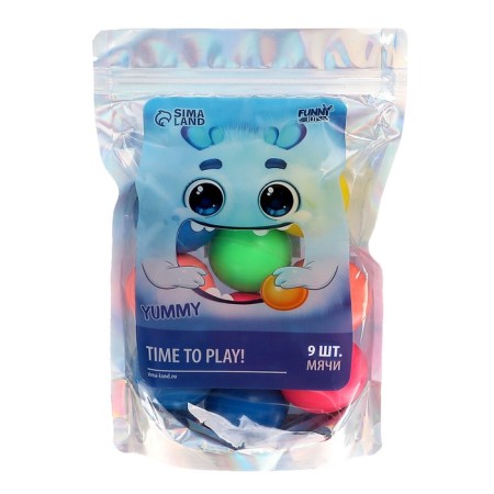 Rubber ball "Monster", Mix colors, in a package-2