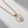 Piece with pearls "Style" bead in oval, white color in gold, 40 cm