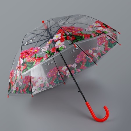 Umbrella - a semi -automatic cane "Seasons", 8 spokes, r = 40 cm, color mix-2