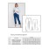 Female trousers, size 58, blue color