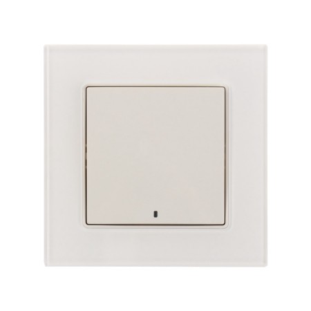 TOT GLOSSY GLASS, 10 A, 1 key, with backlight, hidden, glass, white-2