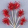 Skewer for Canapes "Fluff", in a set 6 pieces, red color