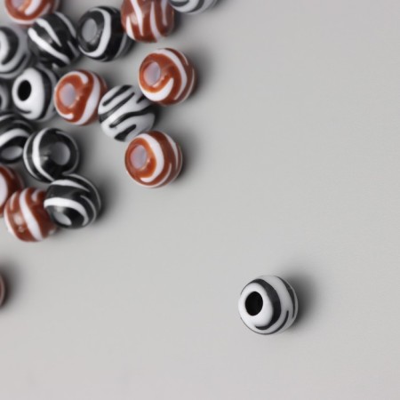 Beads for creativity Plastic "Shard Sebra" set 20 GP1.2x1.2x1.2 cm-2