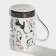 Porcelain share mug "Foast weekdays", 300 ml, white color