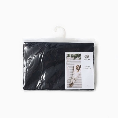 Set of Ethel Linen Collection Ethel 30x40 cm - 4 pcs, dark blue, 100% flax 170 g/m2-6