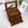 Casket wood for jewelry "Cell" brown 13.8x16.5x24 cm