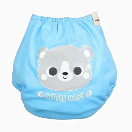 Reusable diapers "Little Baby", 3-15 kg, blue color, crush me-1