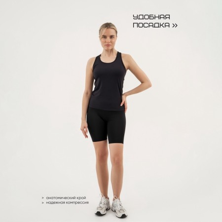 Female T -shirt, basic, size l (48), black color-1