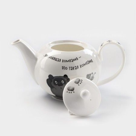Porcelain kettle "Winnie Puh", 1200 ml-2