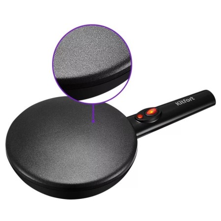 Electric pancake KitFort KT-1677, submersible, 800 W, D = 20 cm, black-3
