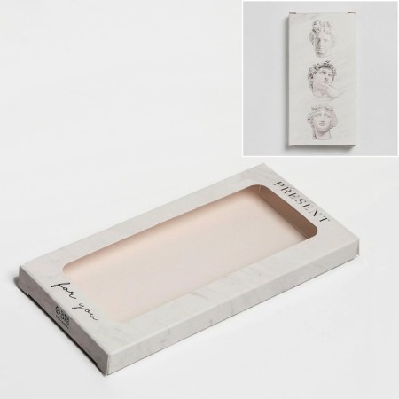 Chocolate box, confectionery packaging, “For You”, with a window, 17.3 x 8.8 x 1.5 cm