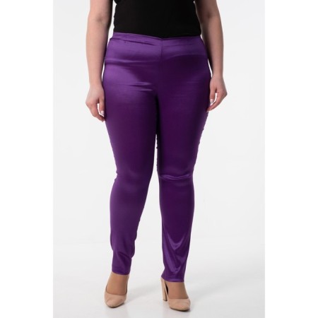 Female trousers, size 52, purple color-1
