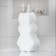 Bathing sparks "animals", 14 × 9 × 4 cm, super -furry foam, white color