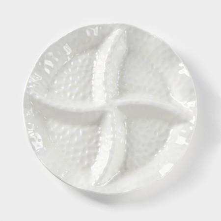 Menzhitsa ceramic 4 cells "Airiousness", 19 × 3 cm, white color