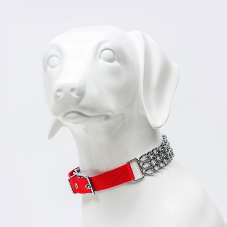 A metal collar weaved with a nylon insert, 60 cm x 3 mm-2