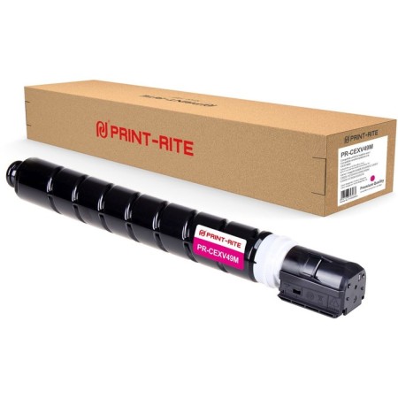 Laser Cartridge Print-Rite TFC876MPRJ PR-CEXV49M Magenta Magenta (19000K), purple-1