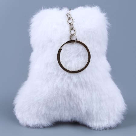 Soft toy "Bear" with a heart, on a key fob, 11 cm-2