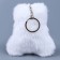 Soft toy "Bear" with a heart, on a key fob, 11 cm