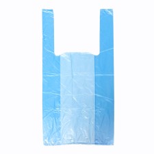 Polyethylene shirt package 24 + 12 x 45 cm, 10 μm, blue