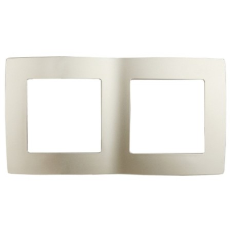 Switch frame for 2 posts, era12, champagne