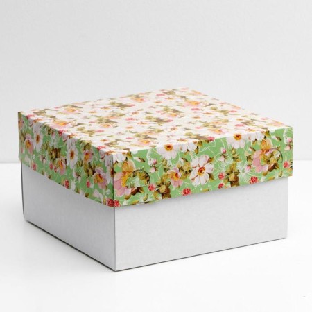 Confectionery packaging, box, "flowers", 1 kg, 21 x 21 cm