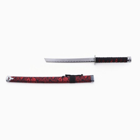 Souvenir weapon "Katana on the stand", black scabbard with a red pattern, 70cm-2