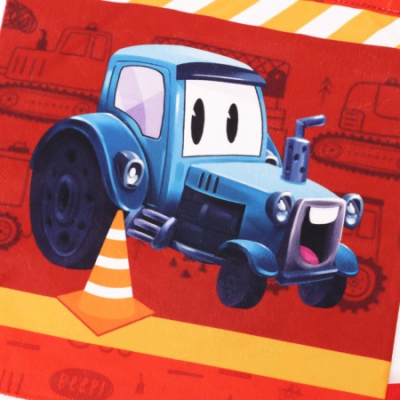 Children's Bag "Blue Tractor", 35 × 30 cm, red color-2