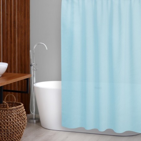 Bathroom curtain "Diamond", 180 × 180 cm, light blue color