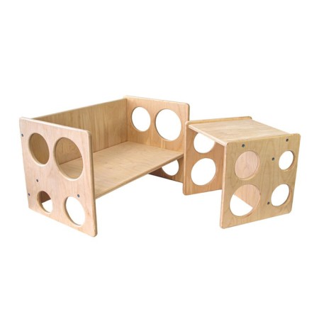 Wooden designer "Cruming: table and chair"-1