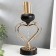 Summary Metal for 1 candle "Heart" black with gold 23x14.5x9.8 cm