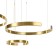 Semi-ring chandelier LED 120W brass 40-60-80x50cm Bayerlux