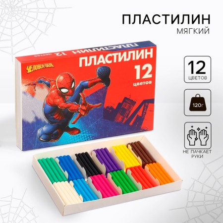 Plasticine 12 colors 180 g "Superhero", Spider-Man