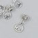 Bale with a suspension metal for creativity "waves" silver 2.4x1.2 cm