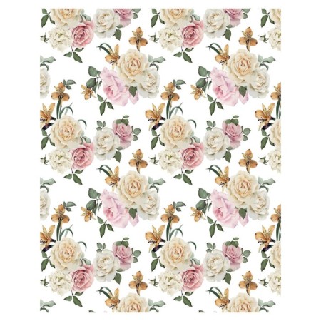 Pillow Cut "Pastel roses and lilies, decorative, size 16x45 cm-1