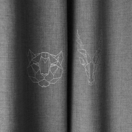 Set of curtains "Luka", size 2x145x270 cm, color gray color-1