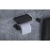 Toilet paper holder with black artwelle shelf