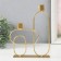 Summary Metal for 2 candles "Geometry. Smooth lines" Gold D = 2.3 cm 4x17x23 cm