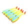 Yaman foamy fish on a double, 80 mm, color 26 UV, 5 pcs.