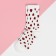 Women's socks kaftan "hearts" size 36-39 (23-25 ​​cm), white
