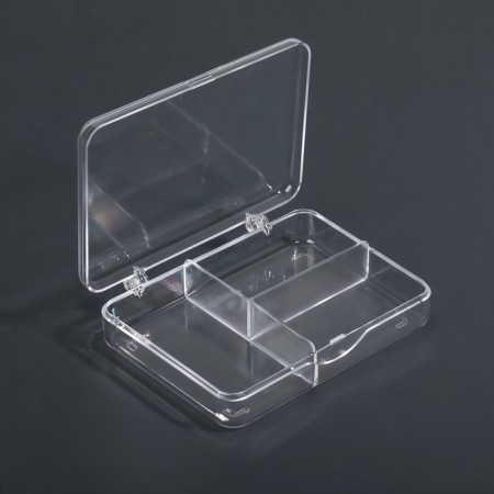 Organizer for decor, 3 sections, 11.2 × 8 × 2.2 cm, the color is transparent-2