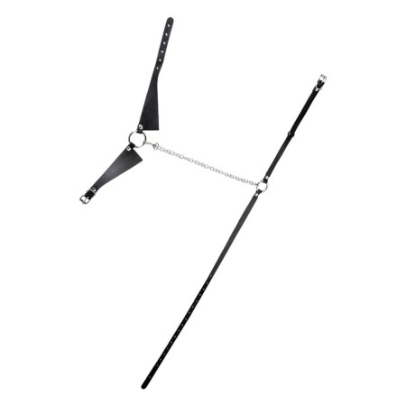 PECADO BDSM-cheese-shepherd, leash and carbine, genuine leather, black color-3