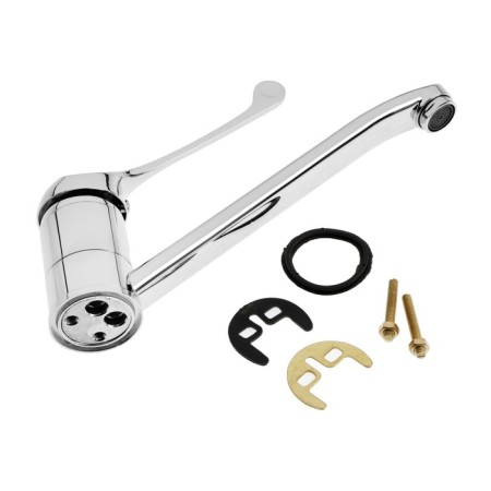 Zein Z3821 sink mixer, elbow, pour length 25 cm, cartridge 40 mm, chrome-4