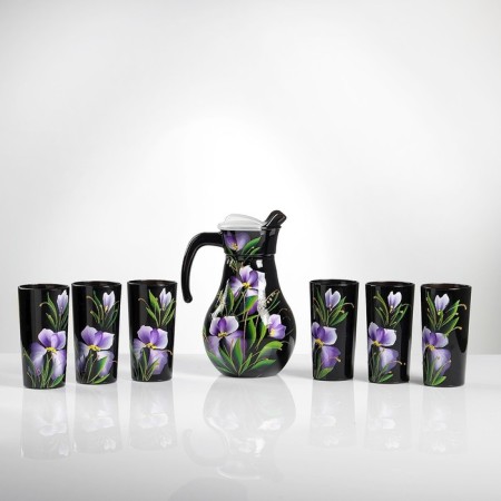 Set for juice with tray "Iris" Art painting, 6 glasses 1250/200 ml-8