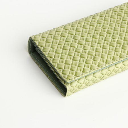 Women's wallet on magnets, green color-2