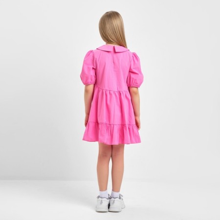 Children's dress with KAFTAN collar, size 32 (110-116 cm), bright pink color-3