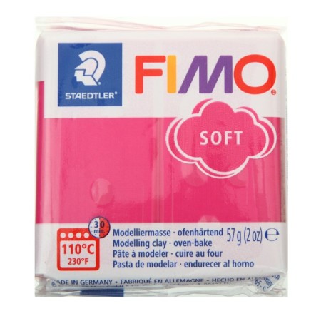 Plastic - polymer clay, 57 g, Soft, raspberry