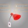 Sconces in the outlet "Classic" 1x10W E27 red 10x14.5x25 cm